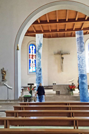 „Beflügelter Himmel“ von Brigitte Sommer (Kandel/Pfalz) in der Görwihler Pfarrkirche